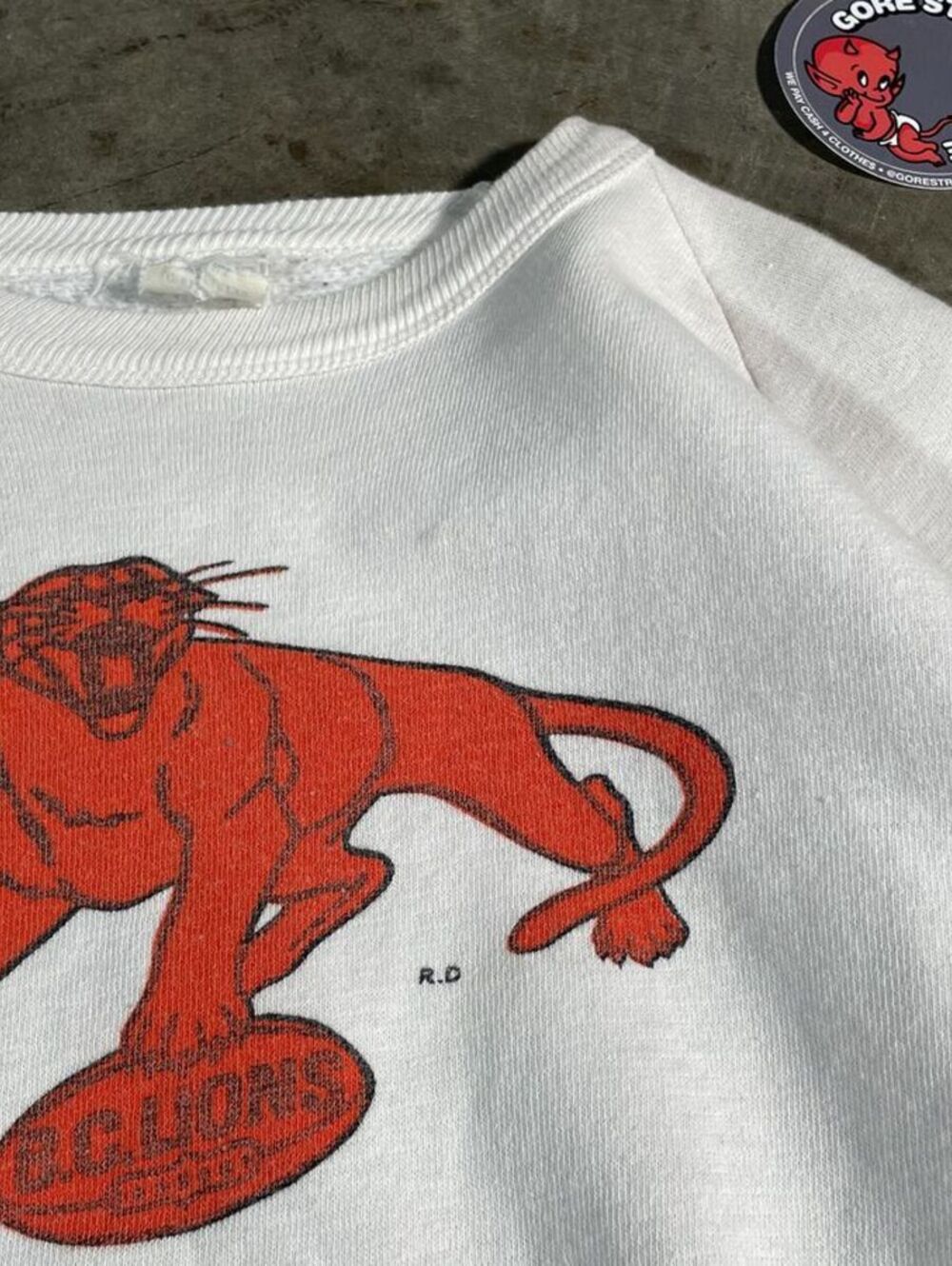 Vintage 70s BC Lions Vancouver Football Sweatshirt M 17x21